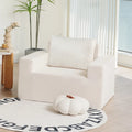 Poltrona singola in rovere bianco americano con cuscino