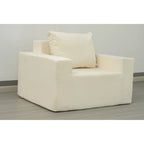 Poltrona singola in rovere bianco americano con cuscino