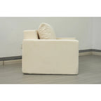 Poltrona singola in rovere bianco americano con cuscino