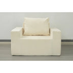 Poltrona singola in rovere bianco americano con cuscino