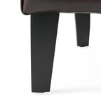 Poltrona di design con schienale alto e gambe in betulla, seduta singola (blu navy / antracite / marrone)