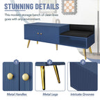 Panca Contenitore Portascarpe Imbottita Bianca / Azzurra / Blu Scuro / Grigia / Bianco Antico con Scomparto Nascosto, Posto Singolo