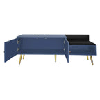 Panca Contenitore Portascarpe Imbottita Bianca / Azzurra / Blu Scuro / Grigia / Bianco Antico con Scomparto Nascosto, Posto Singolo