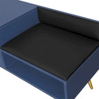 Panca Contenitore Portascarpe Imbottita Bianca / Azzurra / Blu Scuro / Grigia / Bianco Antico con Scomparto Nascosto, Posto Singolo