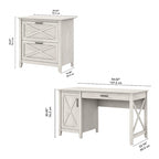 Scrivania per computer da 54" con cassettiera a 2 cassetti, vari colori, monoposto