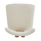 Set da pranzo 7 pezzi Beige+Marrone per 6 persone, sedie in tessuto e tavolo in legno di acacia