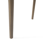 Set da pranzo 7 pezzi Beige+Marrone per 6 persone, sedie in tessuto e tavolo in legno di acacia