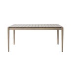 Set da pranzo 7 pezzi Beige+Marrone per 6 persone, sedie in tessuto e tavolo in legno di acacia