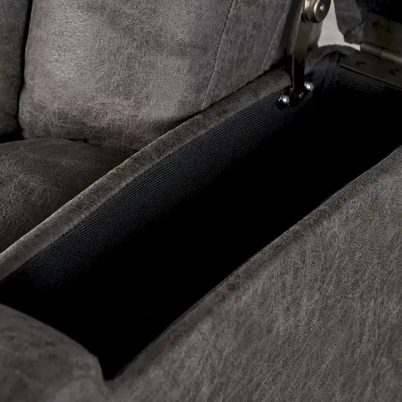 Poltrona reclinabile elettrica Slate con portabicchieri, porta USB e vano portaoggetti nel bracciolo, singola
