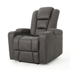 Poltrona reclinabile elettrica Slate con portabicchieri, porta USB e vano portaoggetti nel bracciolo, singola