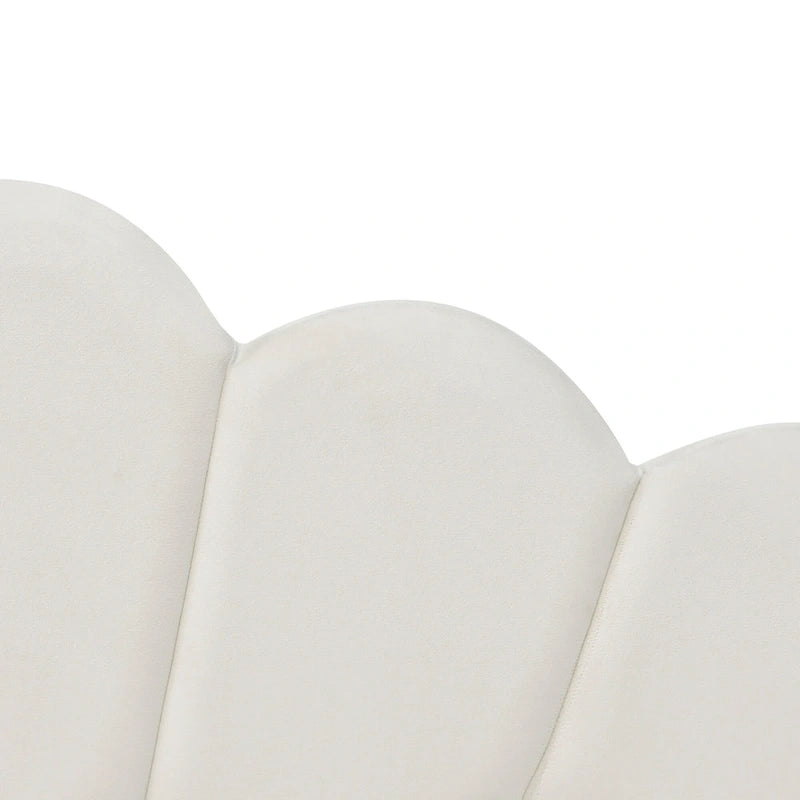 Daybed in Velluto Rosa, Dimensioni Matrimoniali, con Letto Estraibile, Schienale a Conchiglia, 2 Posti Letto