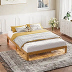 Letto matrimoniale Natural Pine Queen con base a doghe, Per 2 persone