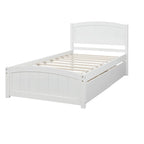 Letto a Piattaforma Singolo con 2 Cassetti Contenitore – Grigio / Bianco / Espresso, 1 Posto