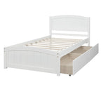 Letto a Piattaforma Singolo con 2 Cassetti Contenitore – Grigio / Bianco / Espresso, 1 Posto