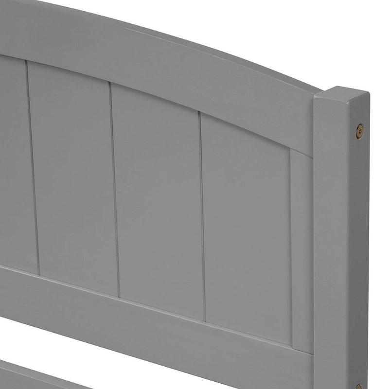 Letto a Piattaforma Singolo con 2 Cassetti Contenitore – Grigio / Bianco / Espresso, 1 Posto