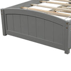 Letto a Piattaforma Singolo con 2 Cassetti Contenitore – Grigio / Bianco / Espresso, 1 Posto