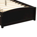 Letto a Piattaforma Singolo con 2 Cassetti Contenitore – Grigio / Bianco / Espresso, 1 Posto