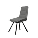 Sedia girevole da pranzo alta schienale, grigio/kaki, set da 2 pezzi
