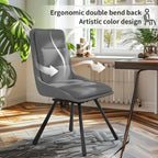 Sedia girevole da pranzo alta schienale, grigio/kaki, set da 2 pezzi