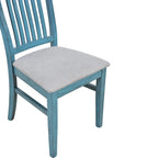 Set da pranzo 6 pezzi blu/grigio anticato per 5 – Tavolo, 4 sedie e panca