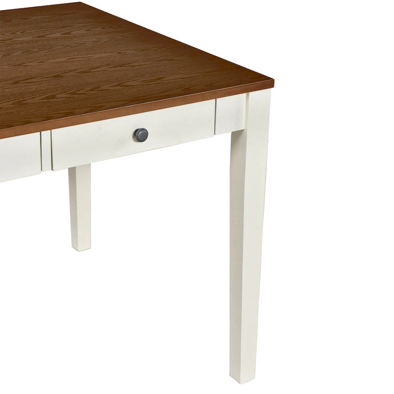 Set da pranzo 6 pezzi blu/grigio anticato per 5 – Tavolo, 4 sedie e panca