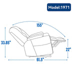 Poltrona reclinabile elettrica Brown Power Lift, monoposto, in ciniglia
