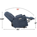 Poltrona reclinabile elettrica Brown Power Lift, monoposto, in ciniglia