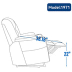 Poltrona reclinabile elettrica Brown Power Lift, monoposto, in ciniglia