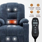 Poltrona reclinabile elettrica Brown Power Lift, monoposto, in ciniglia