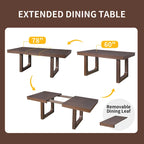 Set da pranzo allungabile in rovere naturale a 5 pezzi, stile rustico, per 4–6 persone