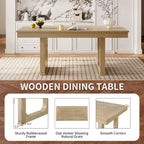 Set da pranzo allungabile in rovere naturale a 5 pezzi, stile rustico, per 4–6 persone