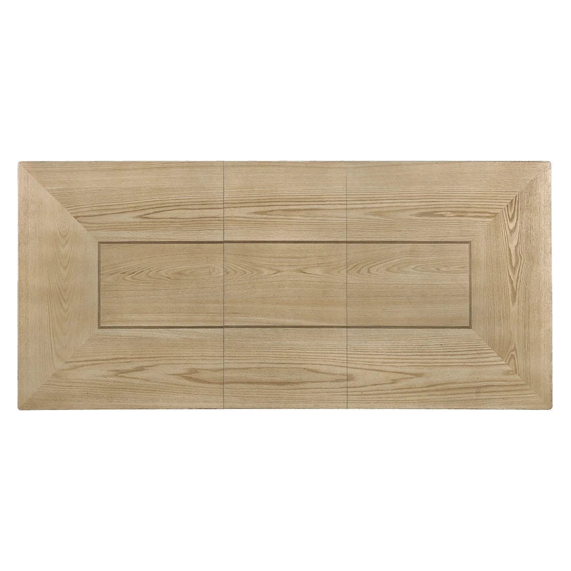 Set da pranzo allungabile in rovere naturale a 5 pezzi, stile rustico, per 4–6 persone
