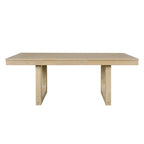 Set da pranzo allungabile in rovere naturale a 5 pezzi, stile rustico, per 4–6 persone