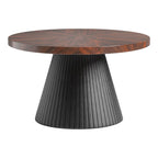 Tavolino Ovale Nero e Marrone, Stile Moderno