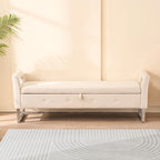 Panca contenitore in velluto navy/nero/verde/beige con braccioli – Seduta singola