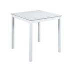 Set da pranzo altezza bancone, nero/beige, quadrato, 5 pezzi (4 posti)