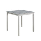 Set da pranzo altezza bancone, nero/beige, quadrato, 5 pezzi (4 posti)