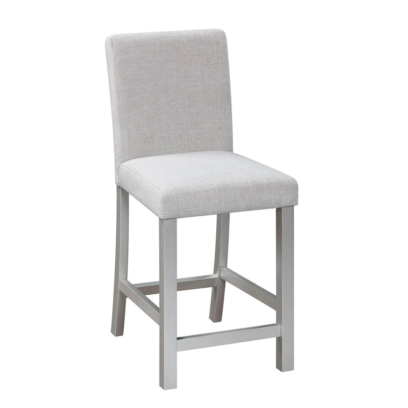 Set da pranzo altezza bancone, nero/beige, quadrato, 5 pezzi (4 posti)
