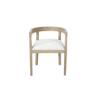 Set da pranzo 5 pezzi in frassino chiaro e tessuto per 4 persone, tavolo rotondo allungabile