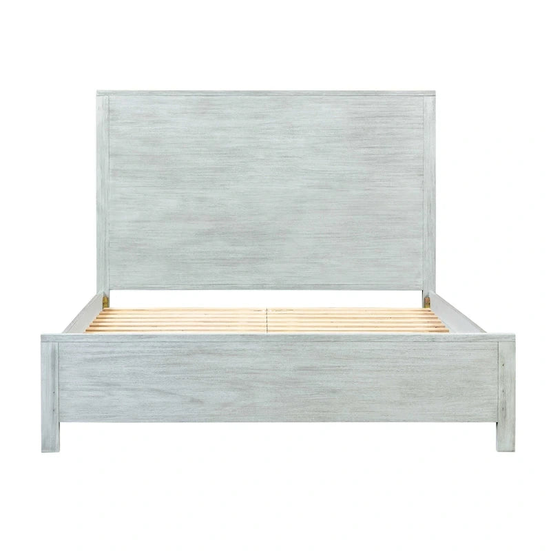 Struttura letto in legno a basso profilo – Grigio lavato / Rovere / Cioccolato / Terra d'ombra vintage – Singolo / Matrimoniale / Queen / King, Posti letto 1–2