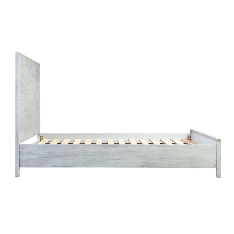 Struttura letto in legno a basso profilo – Grigio lavato / Rovere / Cioccolato / Terra d'ombra vintage – Singolo / Matrimoniale / Queen / King, Posti letto 1–2