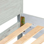Struttura letto in legno a basso profilo – Grigio lavato / Rovere / Cioccolato / Terra d'ombra vintage – Singolo / Matrimoniale / Queen / King, Posti letto 1–2