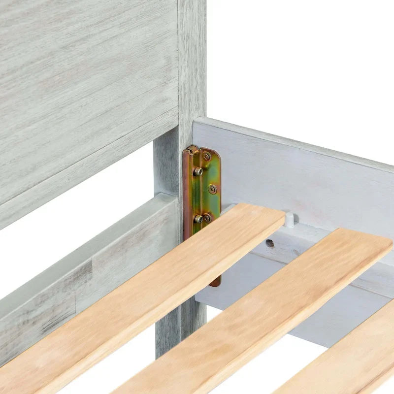 Struttura letto in legno a basso profilo – Grigio lavato / Rovere / Cioccolato / Terra d'ombra vintage – Singolo / Matrimoniale / Queen / King, Posti letto 1–2