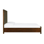 Struttura letto in legno a basso profilo – Grigio lavato / Rovere / Cioccolato / Terra d'ombra vintage – Singolo / Matrimoniale / Queen / King, Posti letto 1–2
