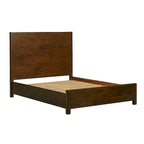 Struttura letto in legno a basso profilo – Grigio lavato / Rovere / Cioccolato / Terra d'ombra vintage – Singolo / Matrimoniale / Queen / King, Posti letto 1–2
