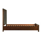 Struttura letto in legno a basso profilo – Grigio lavato / Rovere / Cioccolato / Terra d'ombra vintage – Singolo / Matrimoniale / Queen / King, Posti letto 1–2