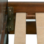 Struttura letto in legno a basso profilo – Grigio lavato / Rovere / Cioccolato / Terra d'ombra vintage – Singolo / Matrimoniale / Queen / King, Posti letto 1–2