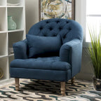 Poltrona con braccioli a botte trapuntata grigia / beige / sabbia / blu / grigio scuro, a seduta singola