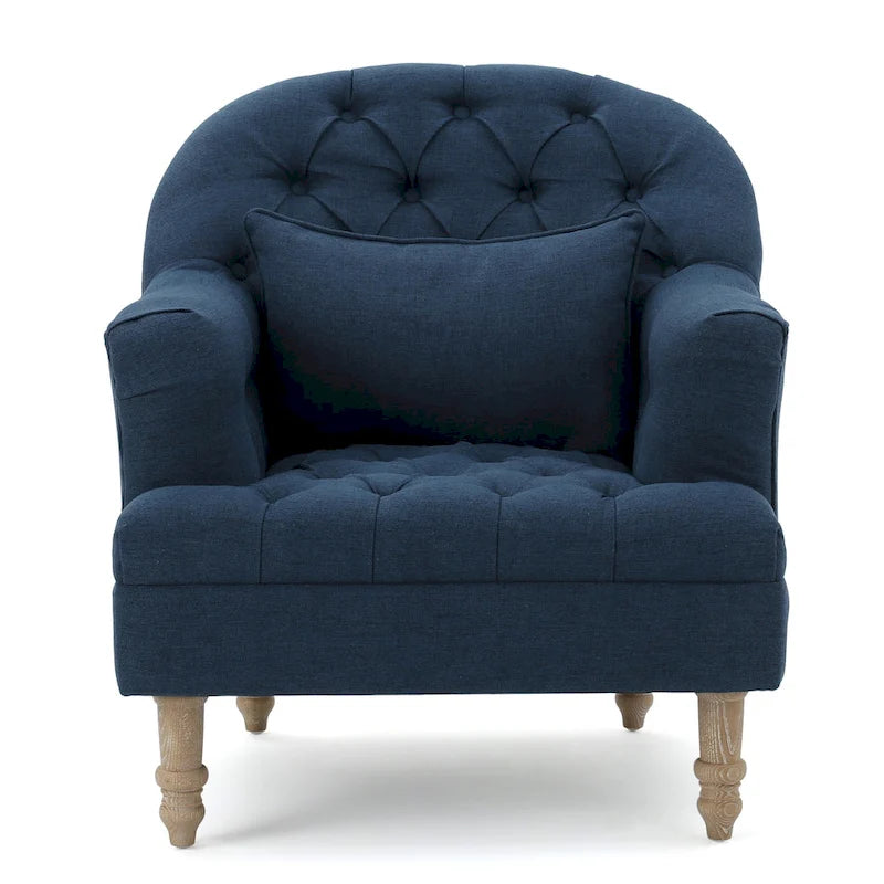 Poltrona con braccioli a botte trapuntata grigia / beige / sabbia / blu / grigio scuro, a seduta singola