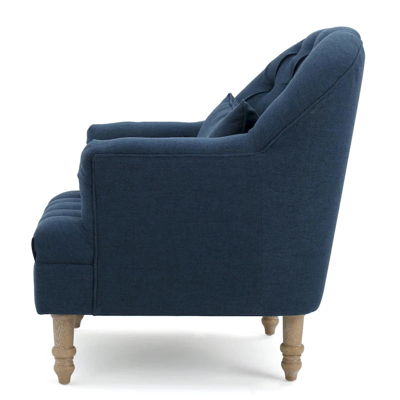 Poltrona con braccioli a botte trapuntata grigia / beige / sabbia / blu / grigio scuro, a seduta singola
